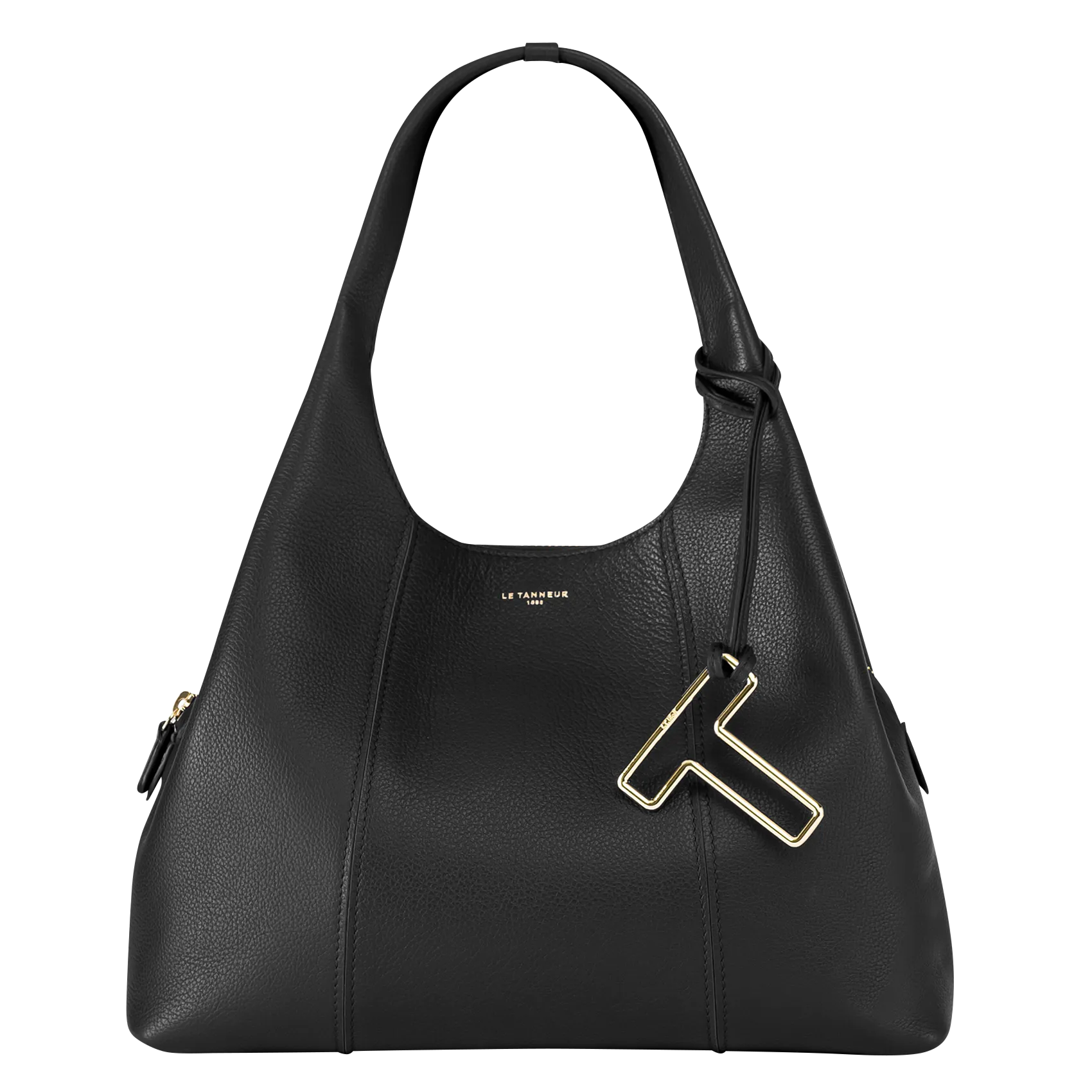  LE TANNEUR   JULIETTE - Borsa a spalla in pelle martellata | Nero