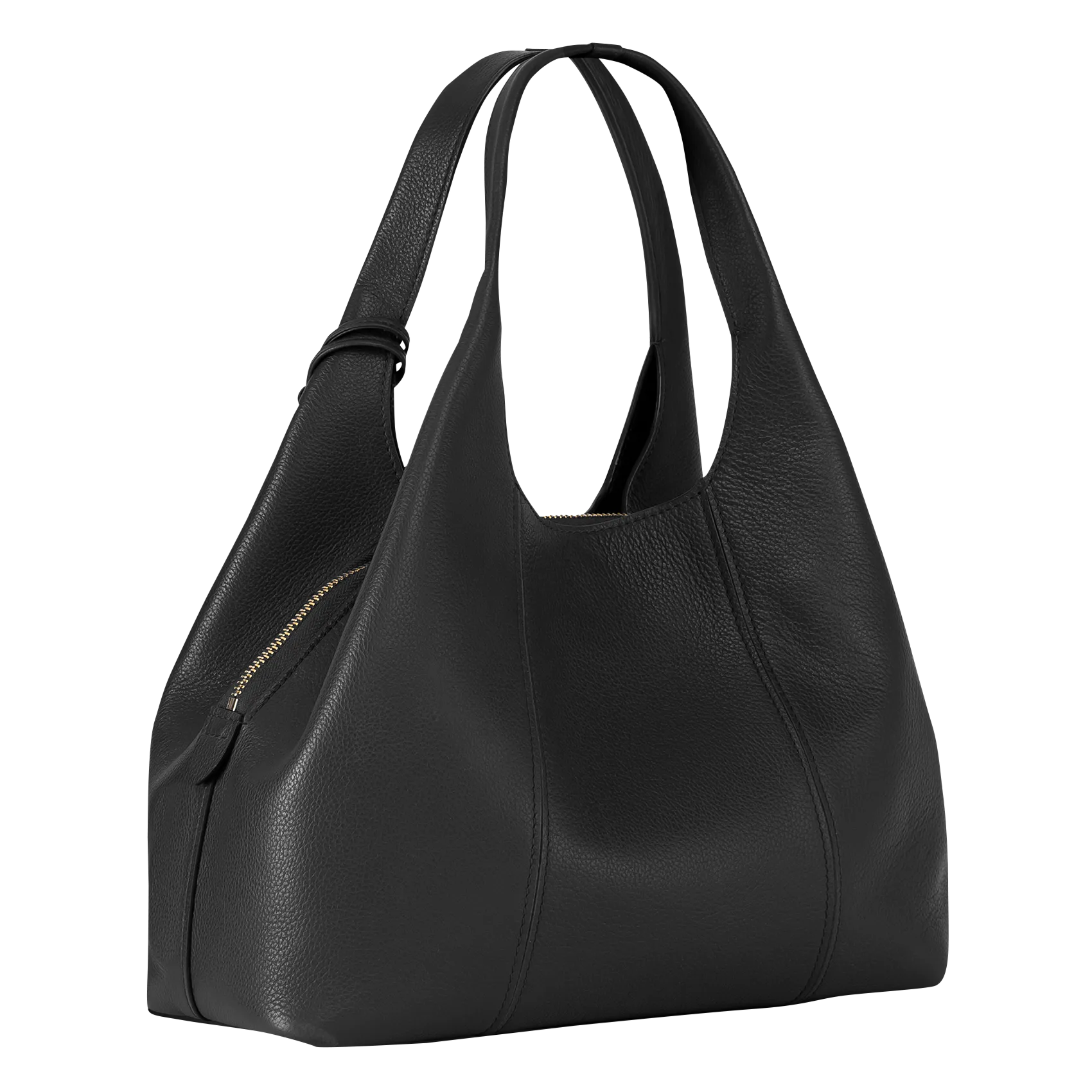  LE TANNEUR   JULIETTE - Borsa a spalla in pelle martellata | Nero