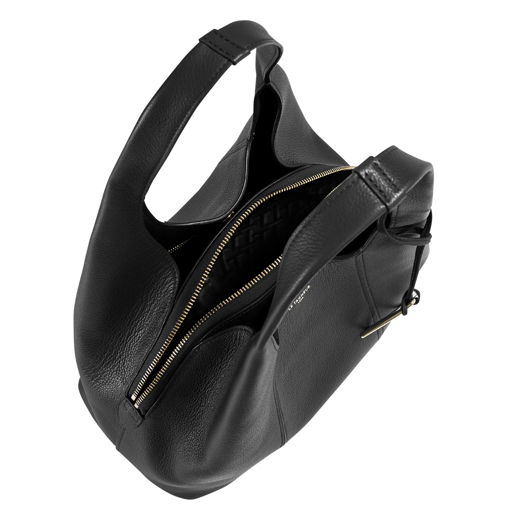  LE TANNEUR   JULIETTE - Borsa a spalla in pelle martellata | Nero