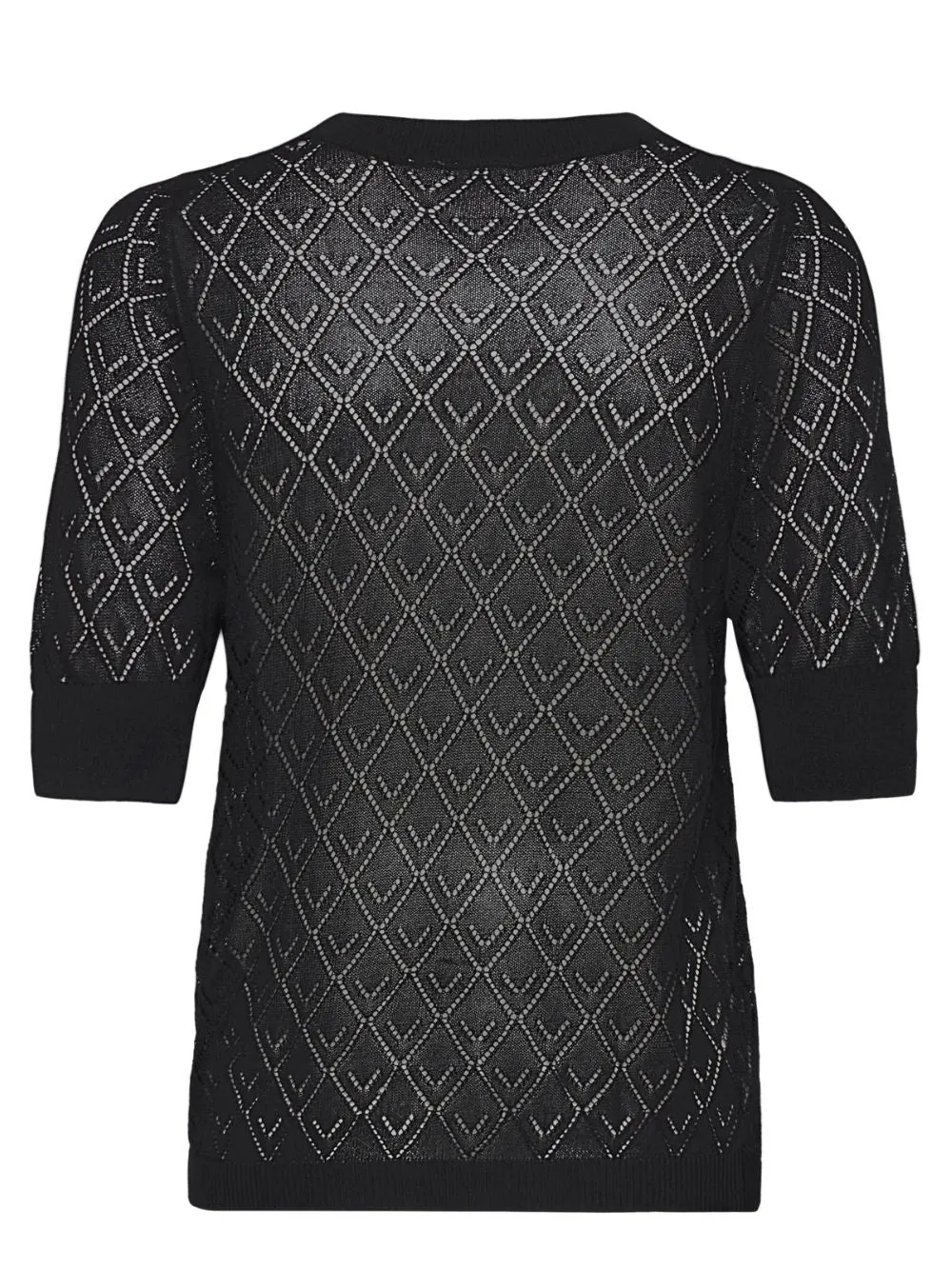 Maglia Donna traforata nera