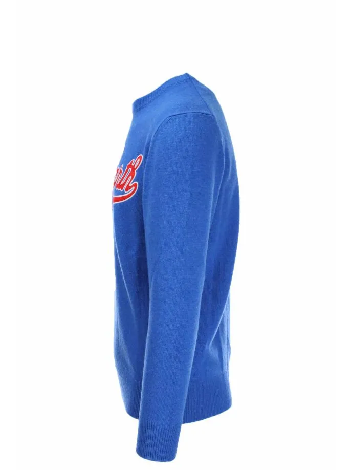 Maglia girocollo in lana con logo