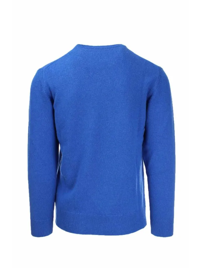 Maglia girocollo in lana con logo