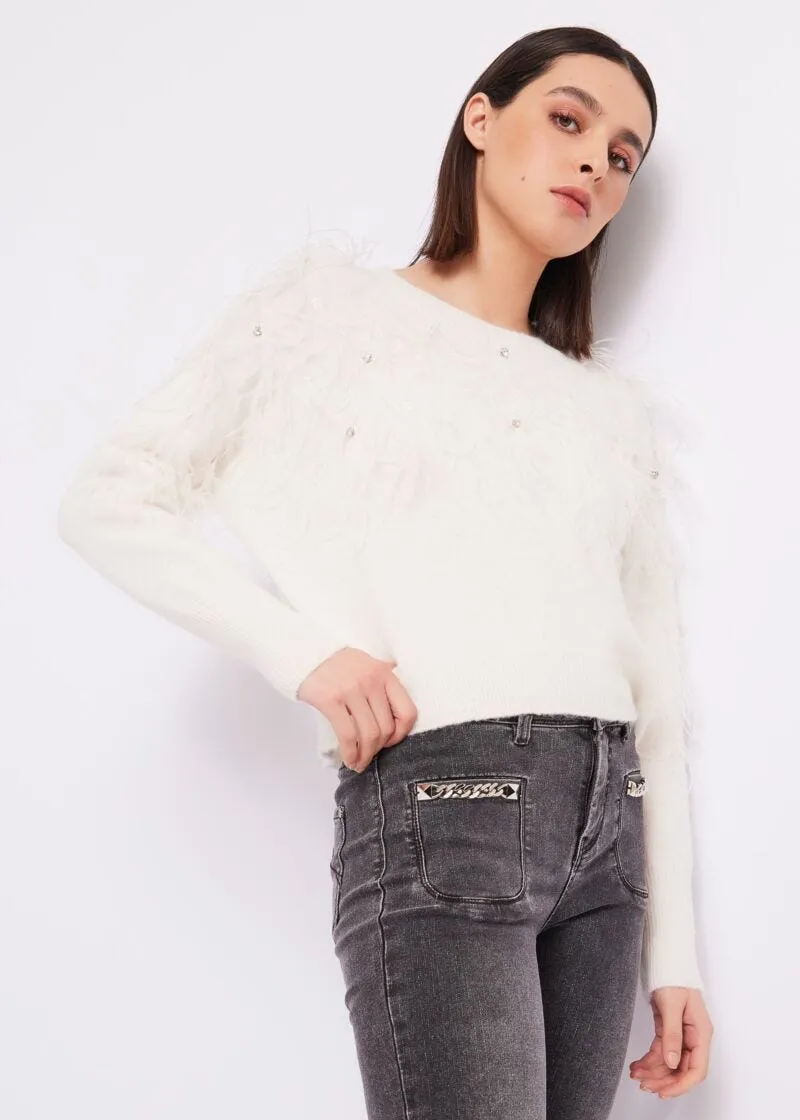 Maglia in misto lana e mohair