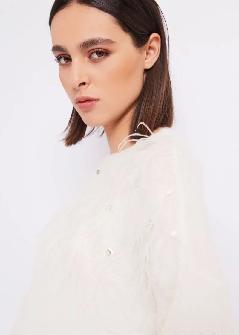 Maglia in misto lana e mohair