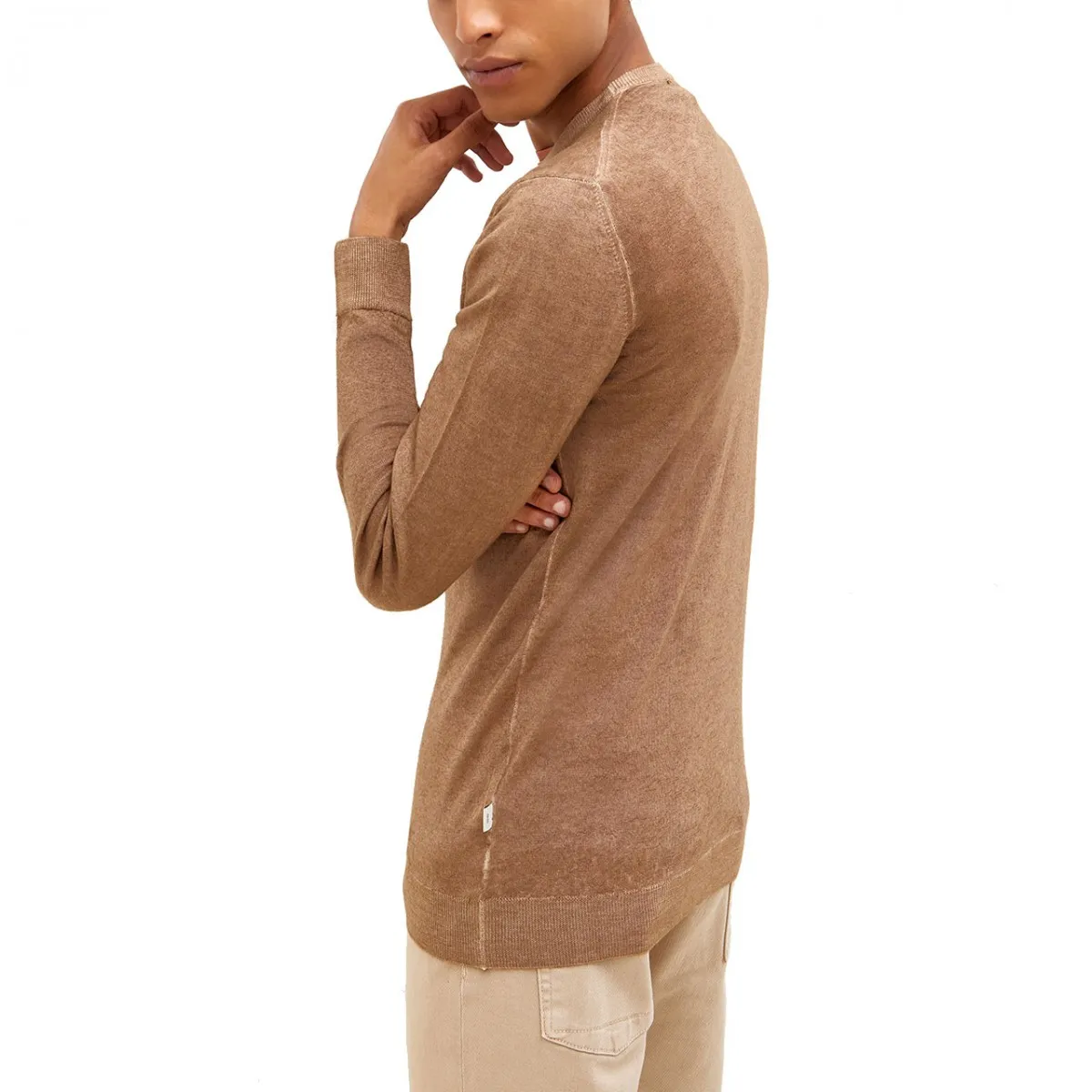 Maglia In Pura Lana Camel