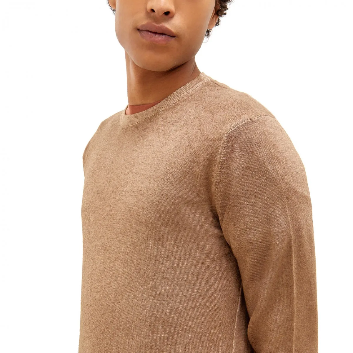 Maglia In Pura Lana Camel