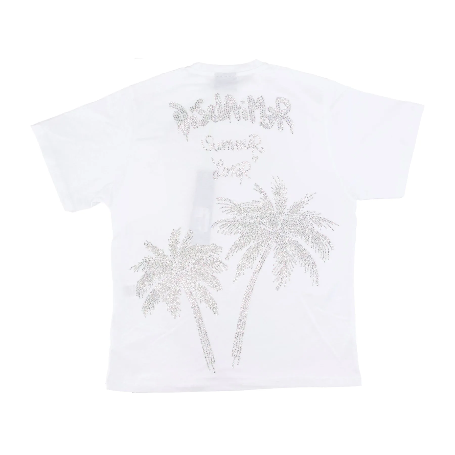 Maglietta Donna W Summer Lover Strass Tee White