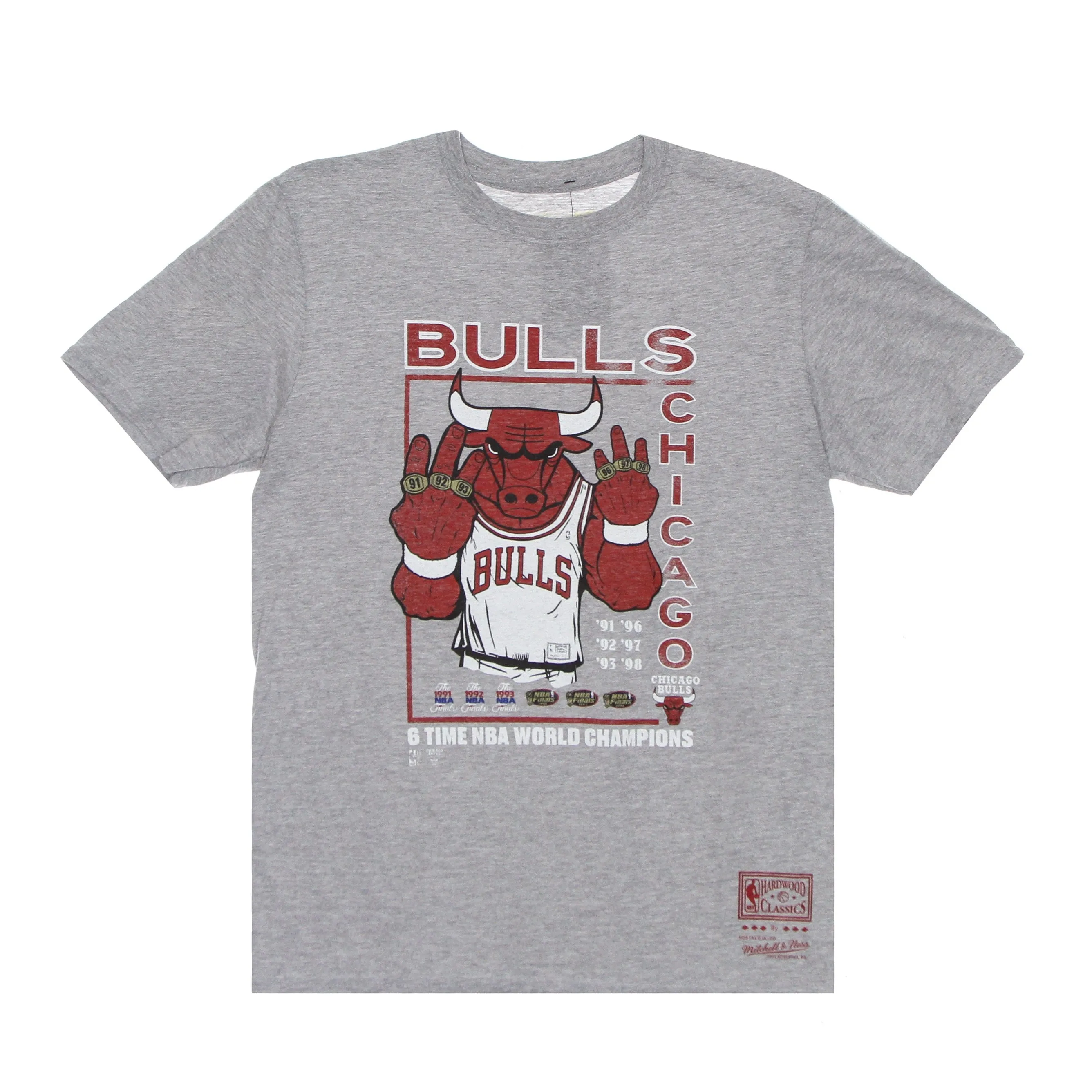 Maglietta Ragazzo Nba Last Dance 6x Champs Tee Hardwood Classics 3 Chibul Grey