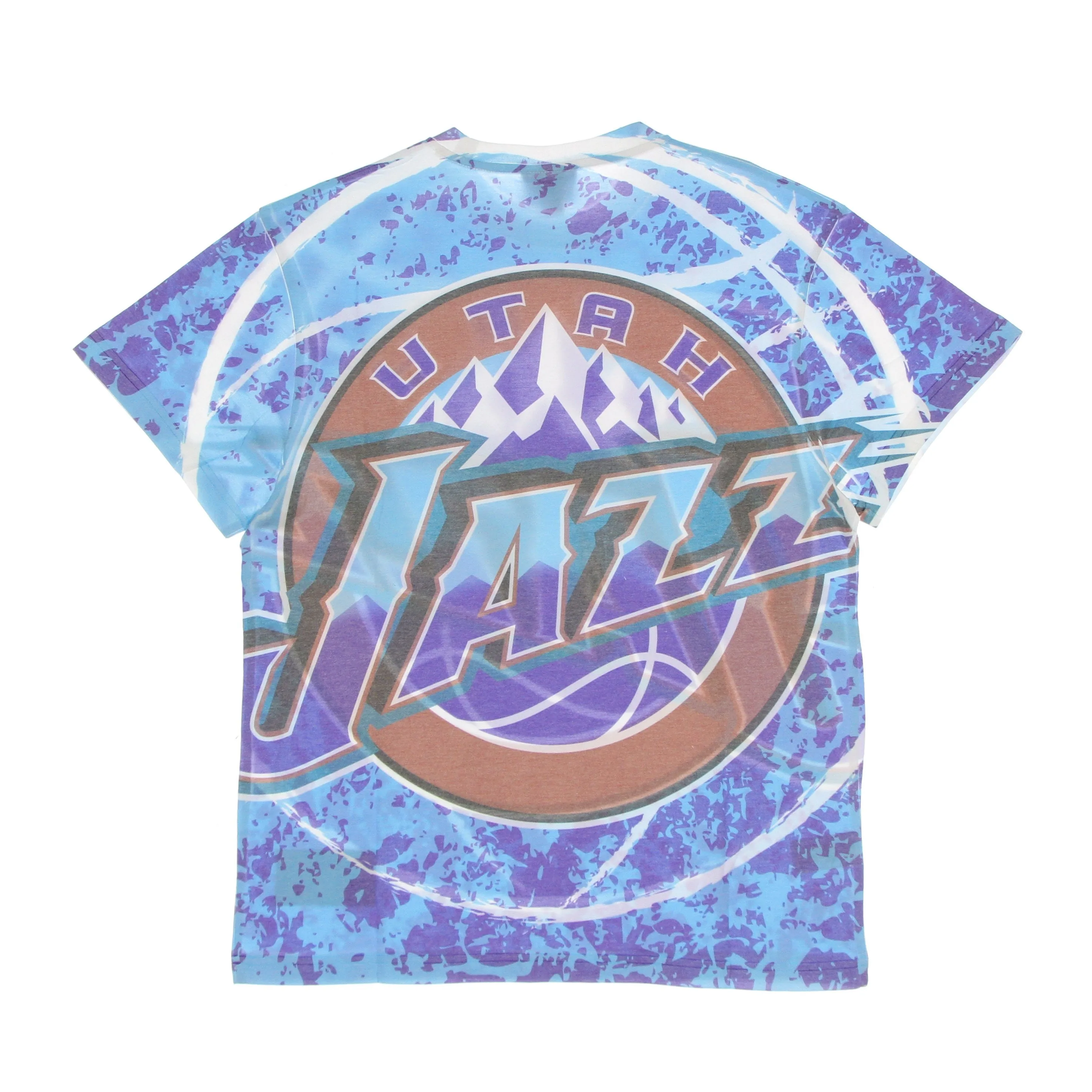 Maglietta Uomo Nba Jumbotron Tee Hardwood Classics Utajaz Light Blue/original Team Colors