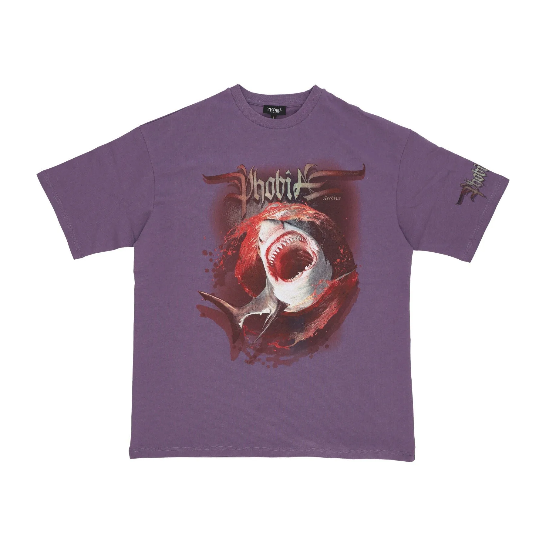 Maglietta Uomo Shark Print Tee Purple
