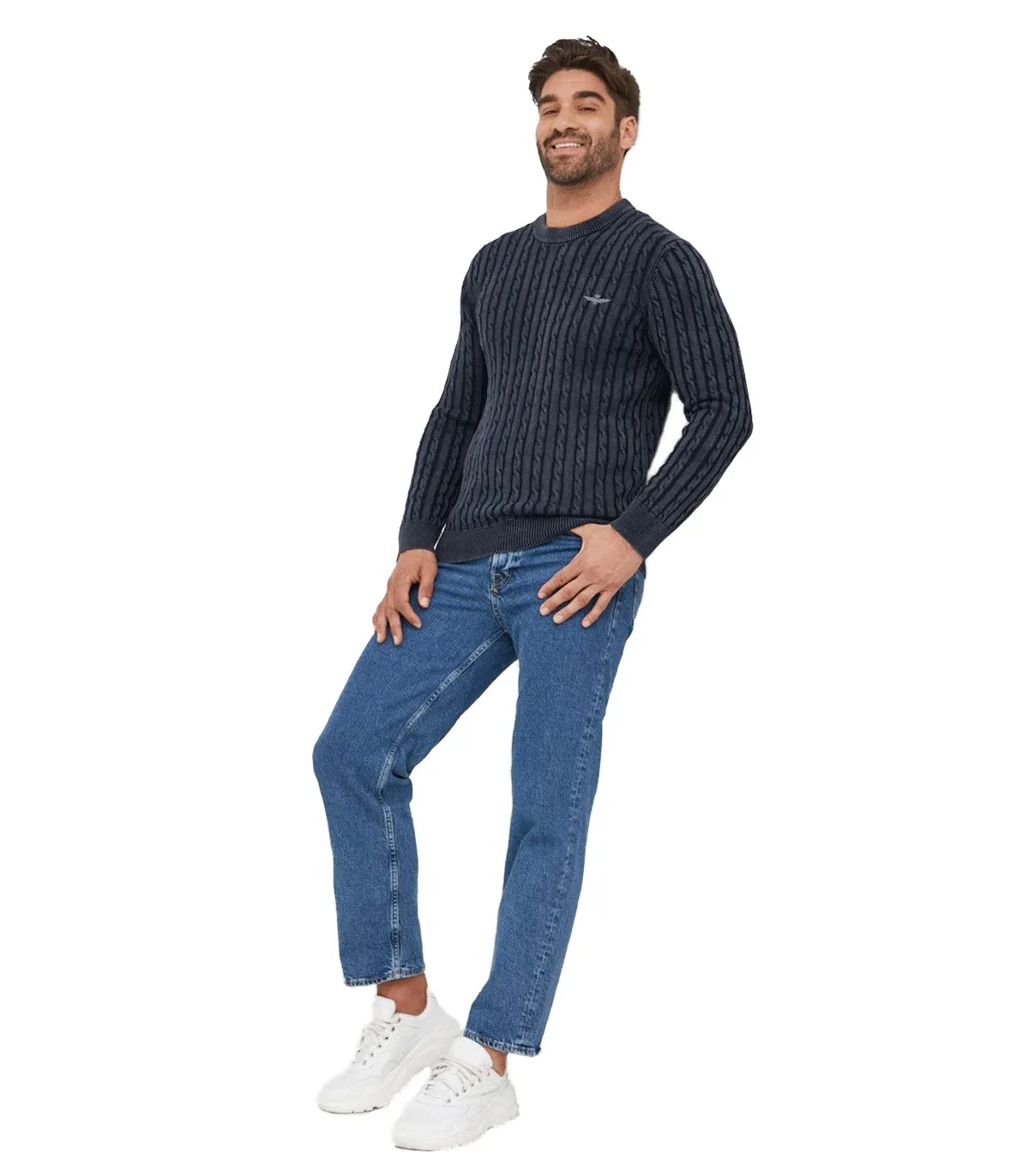 Maglione a trecce Uomo Aeronautica Militare