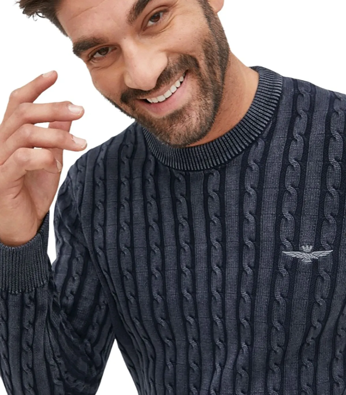 Maglione a trecce Uomo Aeronautica Militare