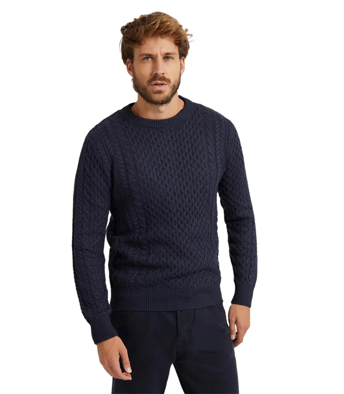 Maglione a trecce Uomo Guess