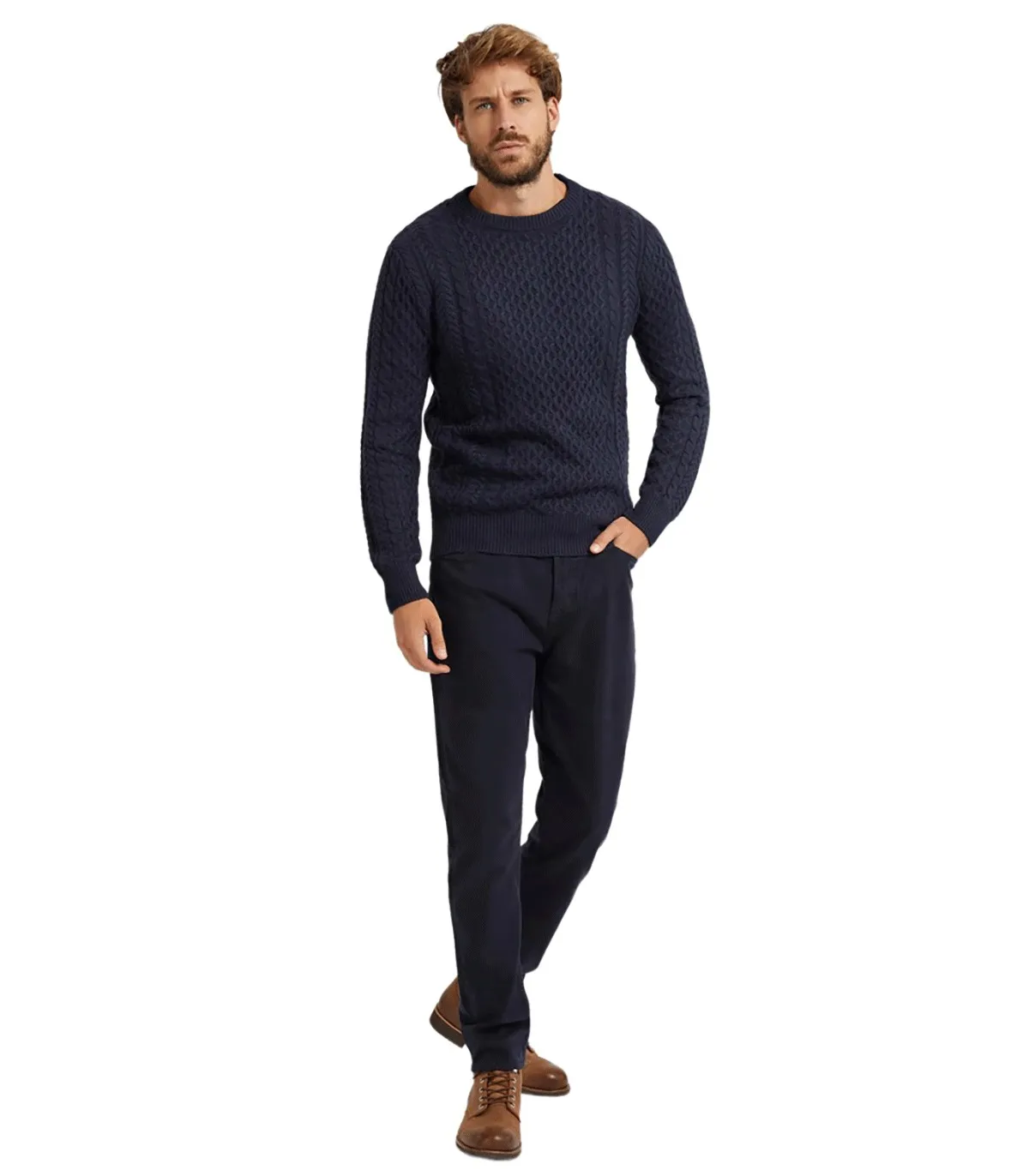 Maglione a trecce Uomo Guess