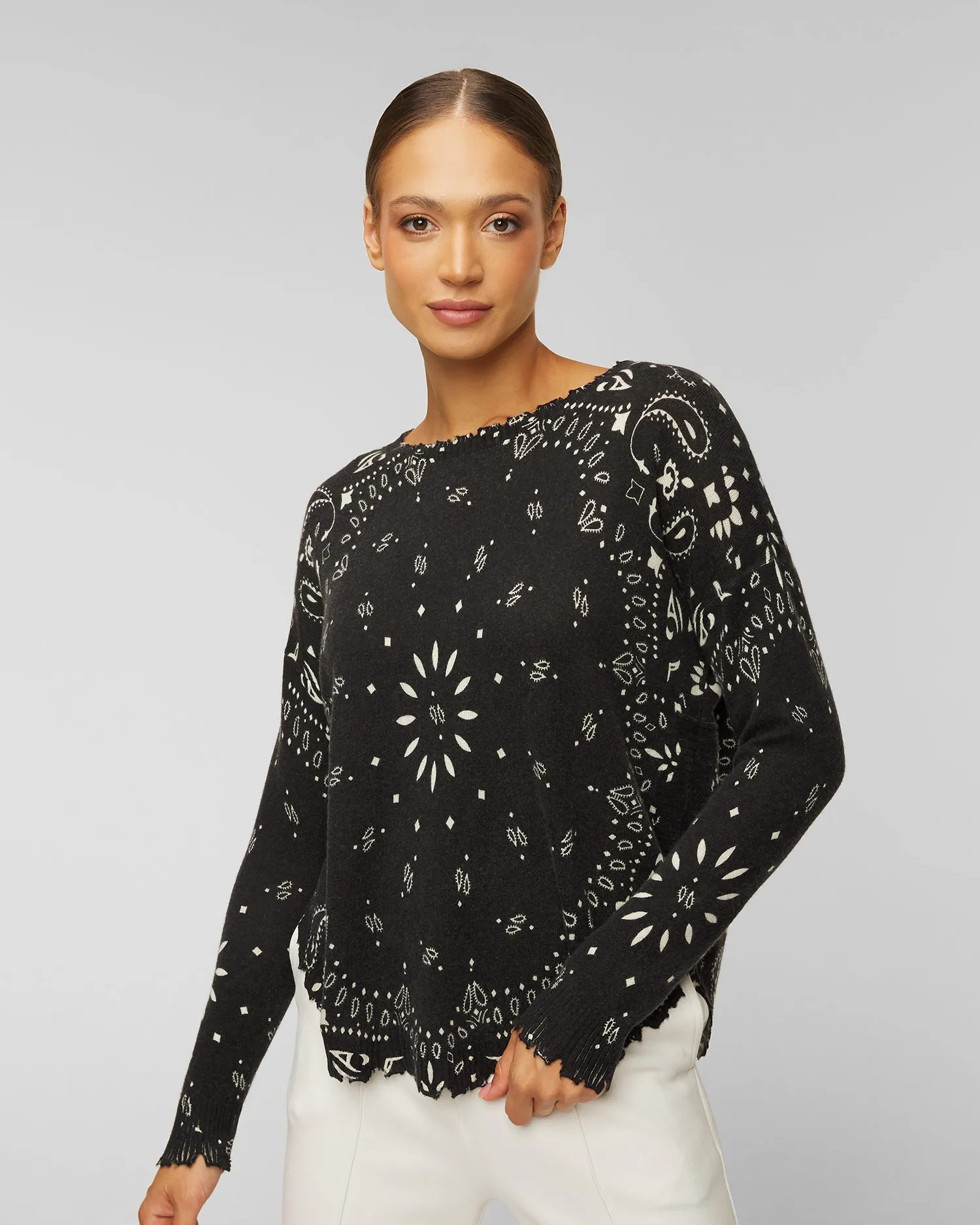 Maglione in cashmere da donna Kujten Mela Bandana f2500-81