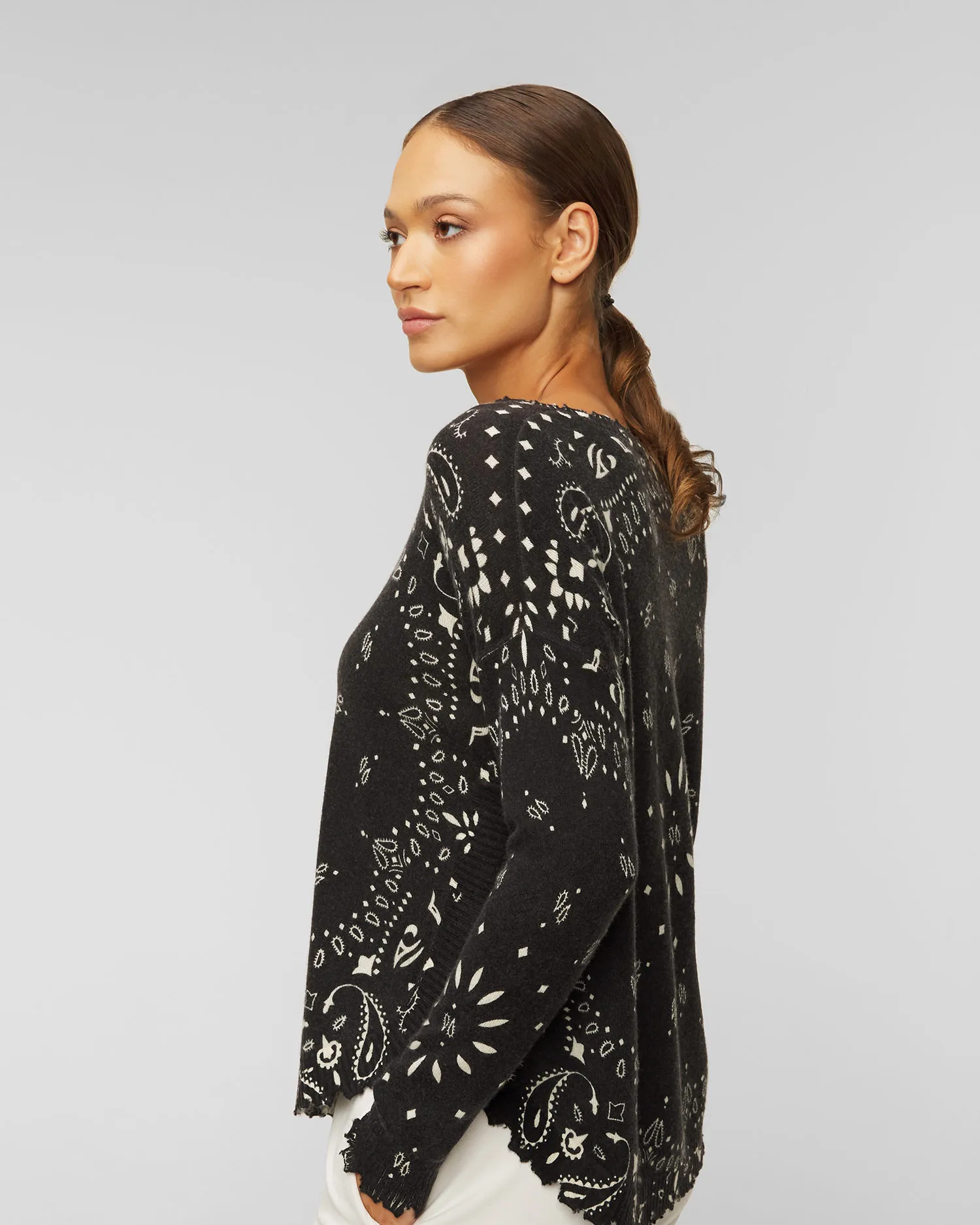 Maglione in cashmere da donna Kujten Mela Bandana f2500-81