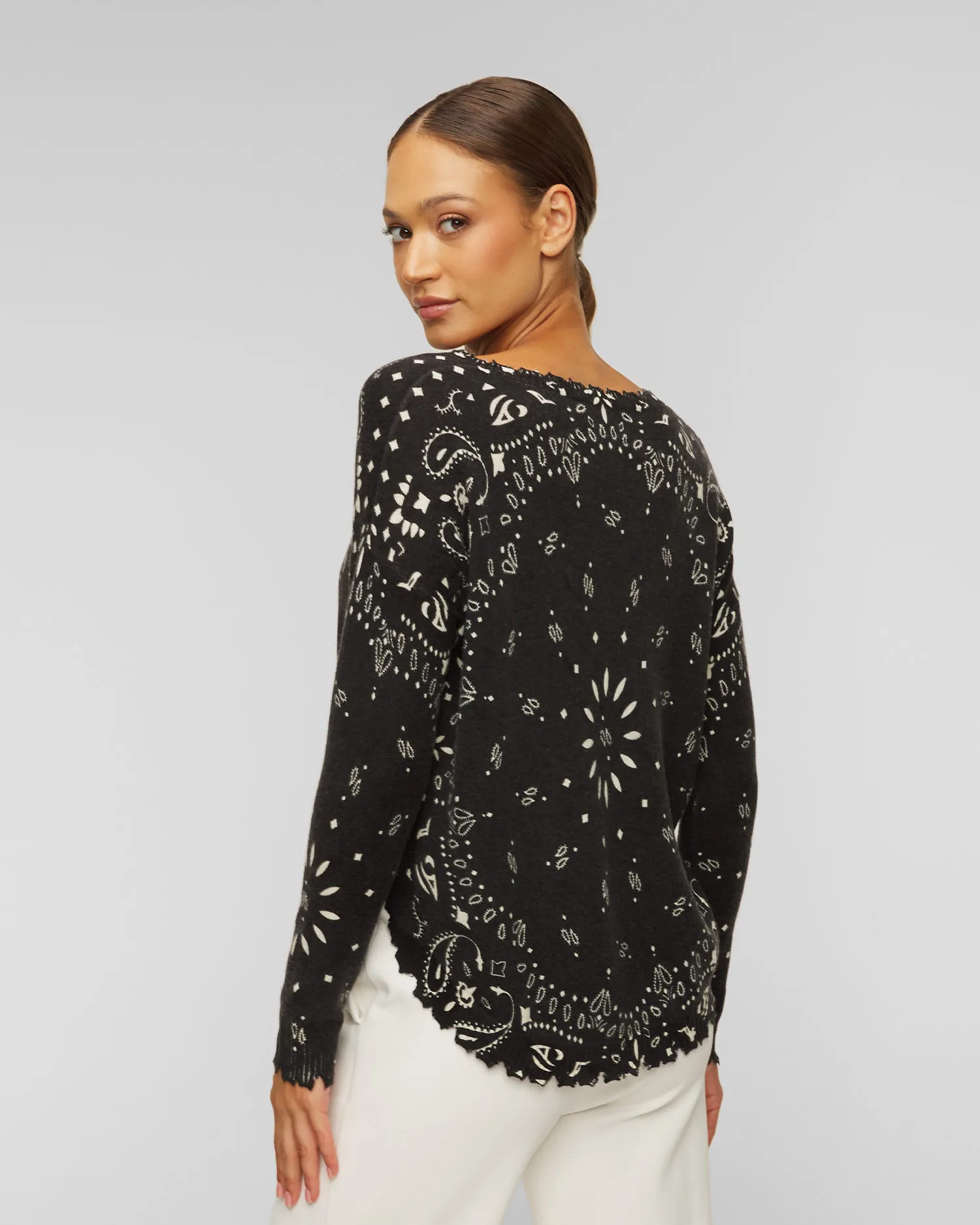 Maglione in cashmere da donna Kujten Mela Bandana f2500-81