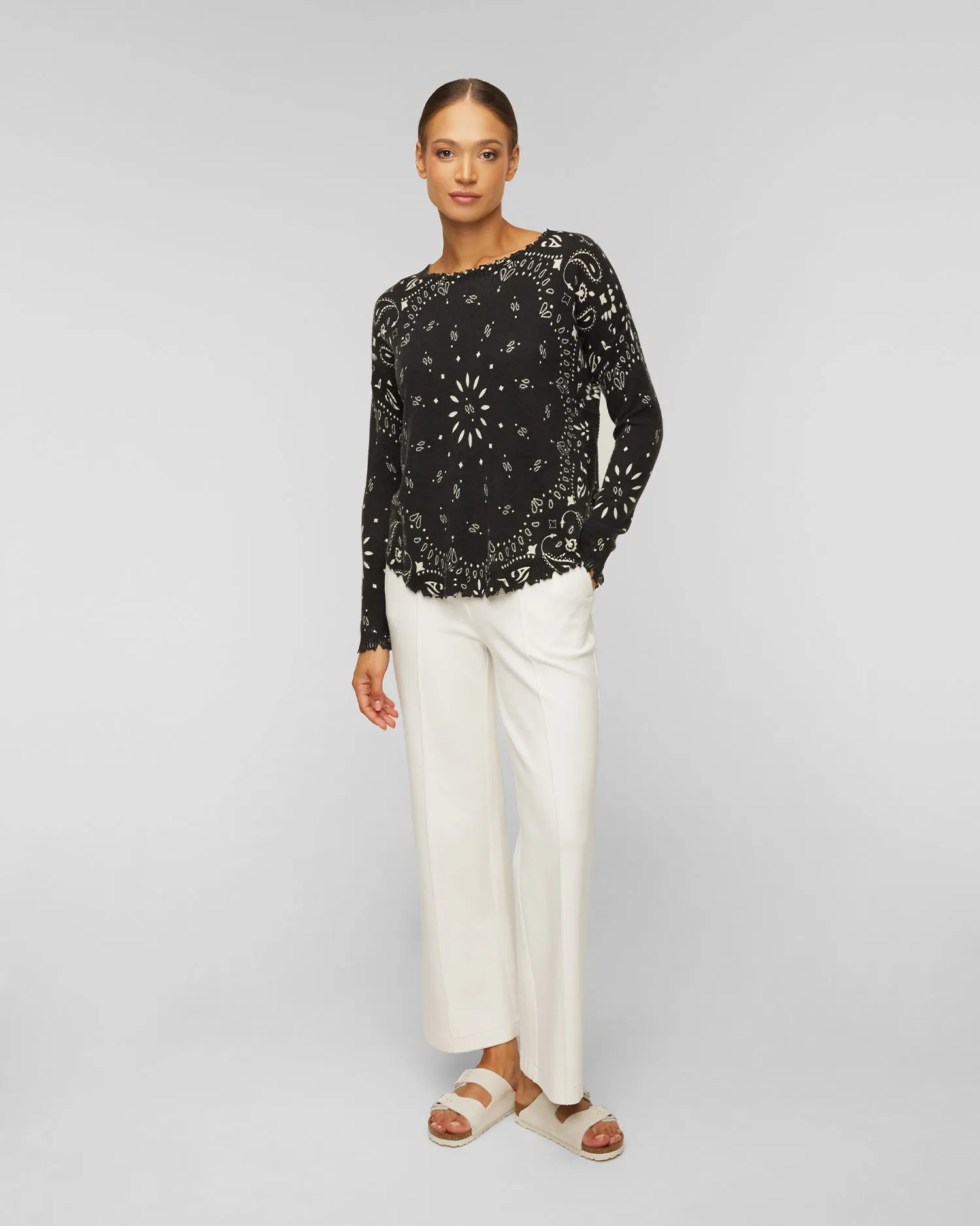 Maglione in cashmere da donna Kujten Mela Bandana f2500-81