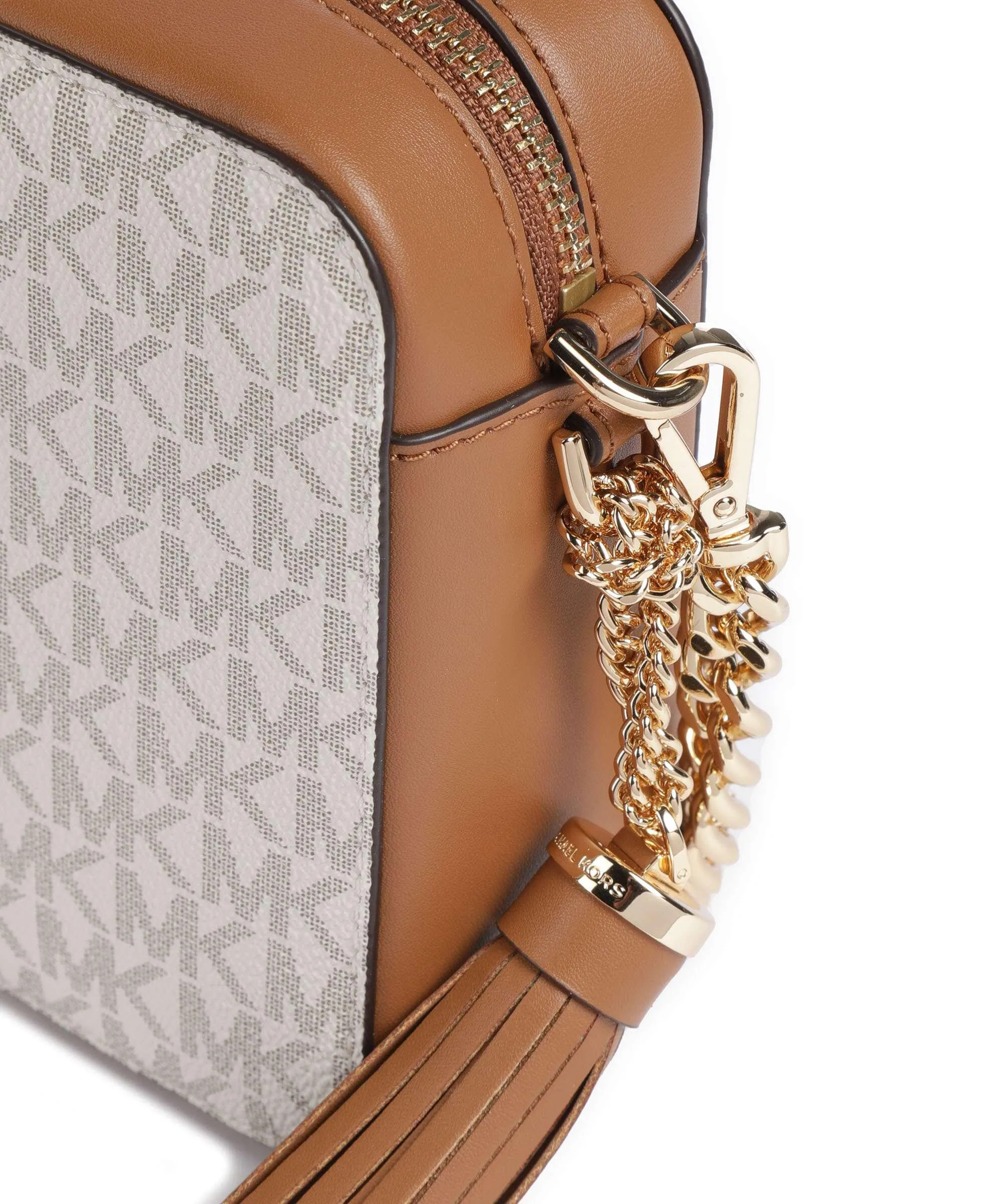  Michael Kors Jet Set Borsa a tracolla pelle sintetica, tela avorio  
