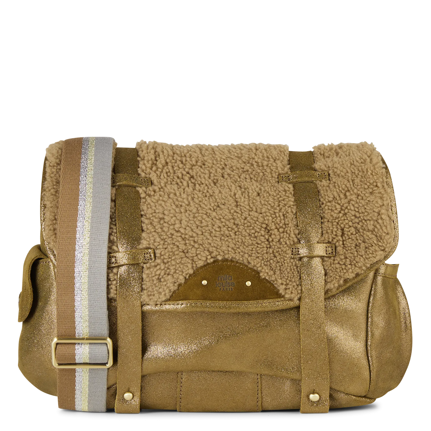  MILA LOUISE   BAYA - Borsa a bisaccia in pelle | Kaki