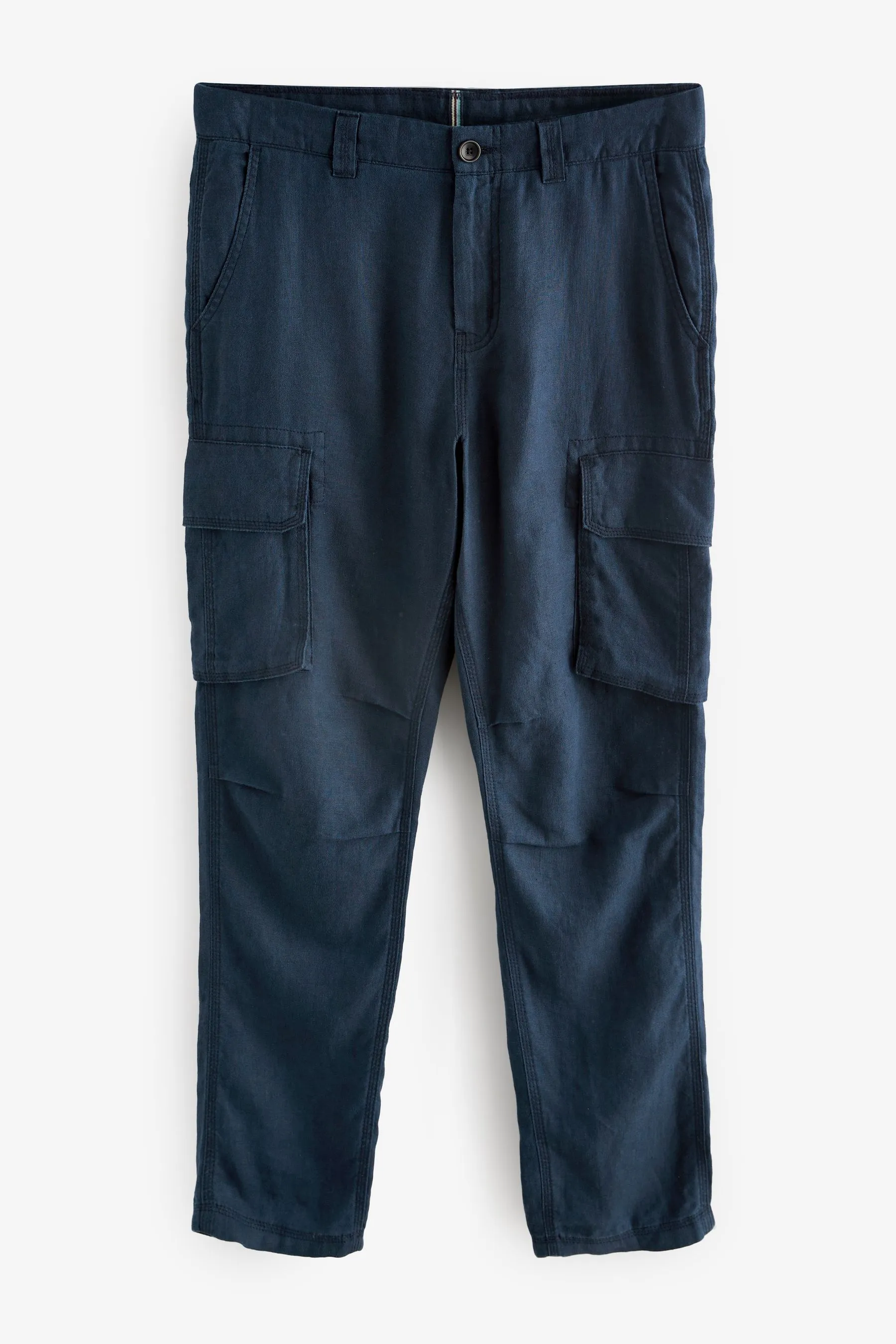 Navy  - 100% lino Pantaloni