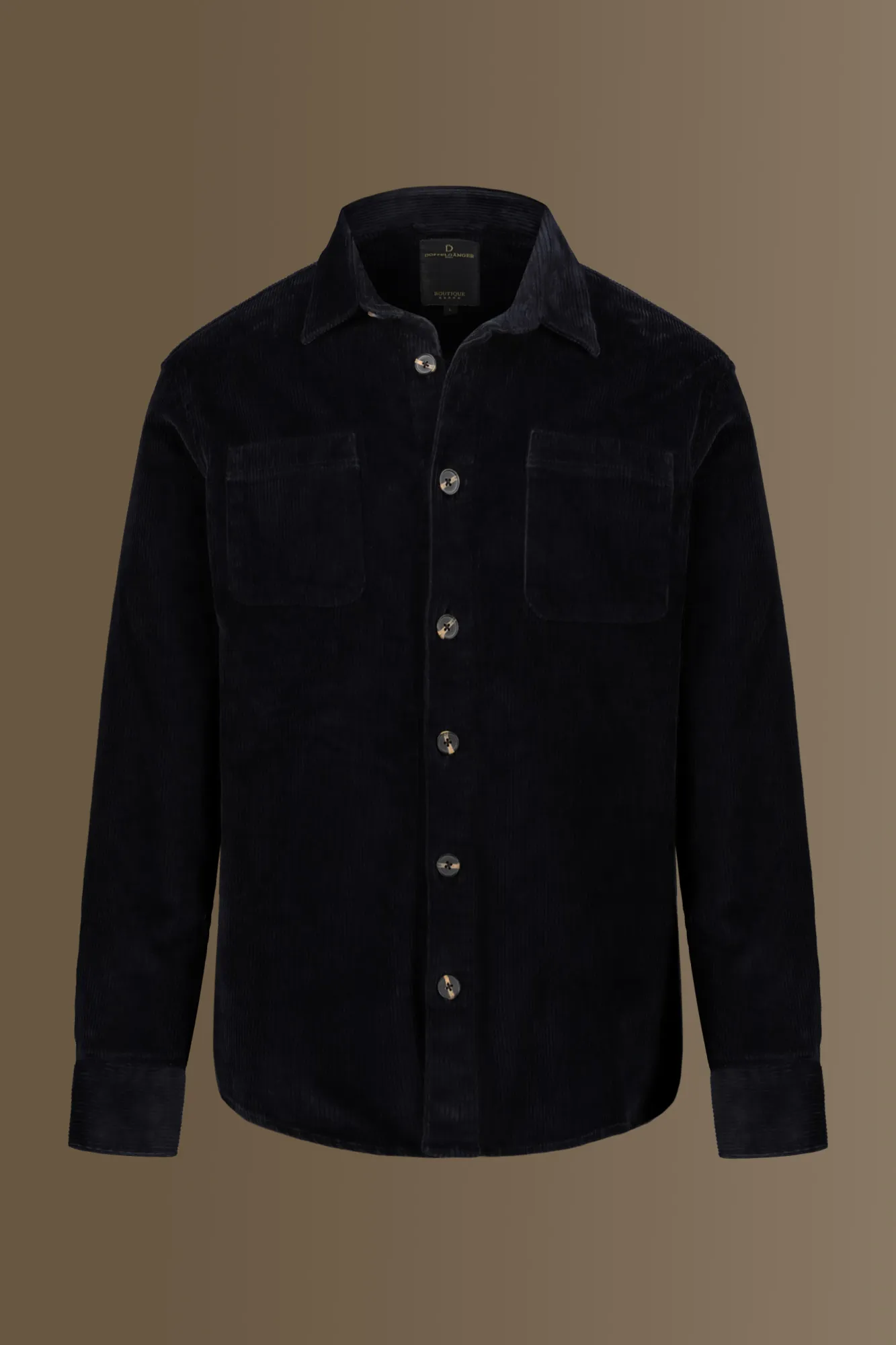 Overshirt uomo tessuto velluto a coste tinta unita