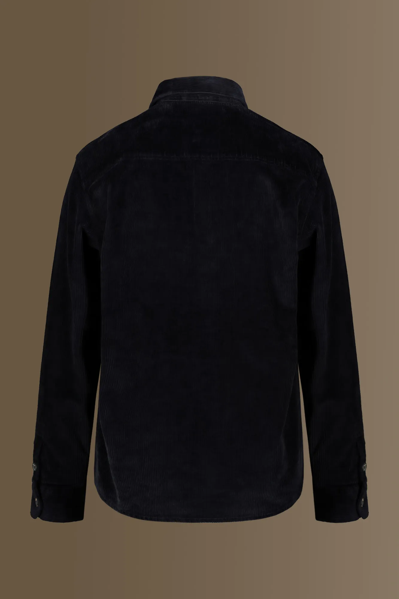 Overshirt uomo tessuto velluto a coste tinta unita