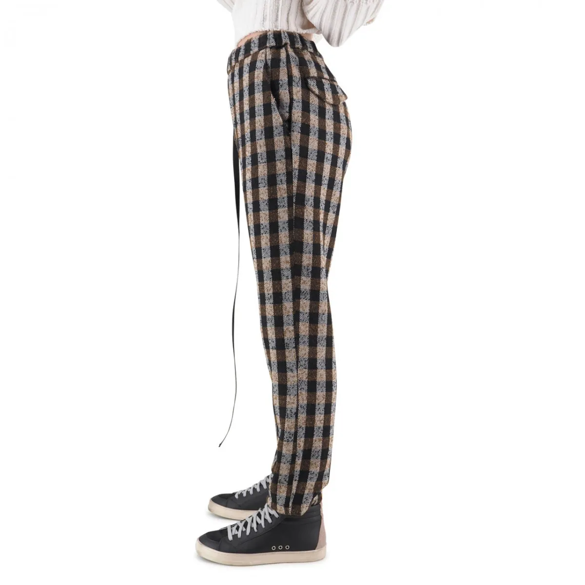 Pantalone In Lana Marilyn Check