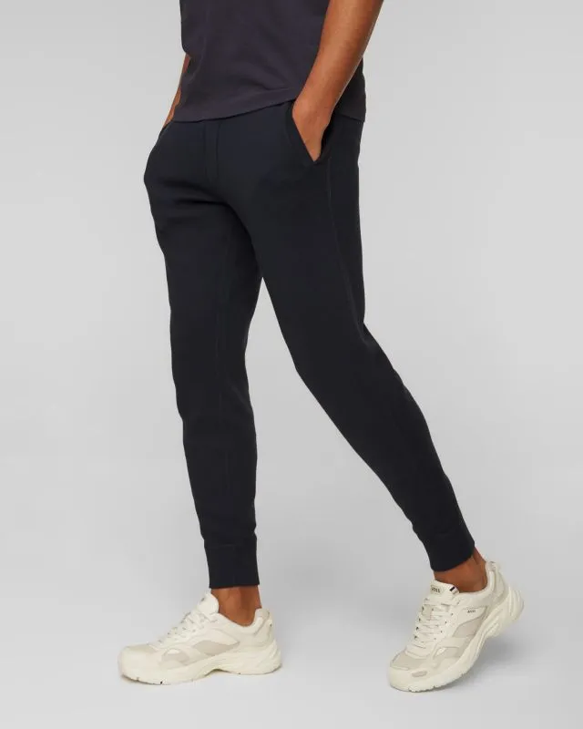 Pantaloni blu scuro in maglia con lana da uomo Hugo Boss Pondrio