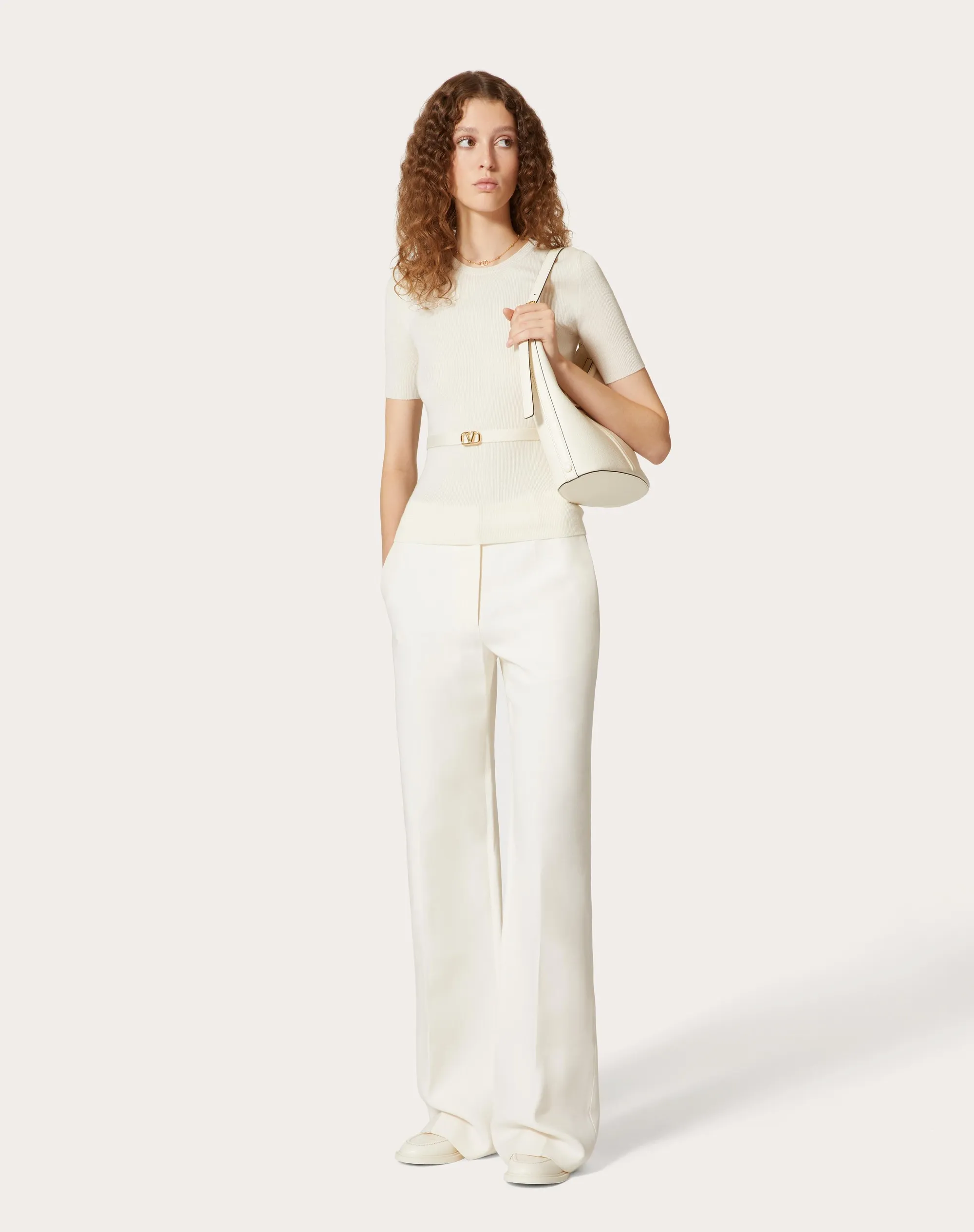 PANTALONI IN CREPE COUTURE