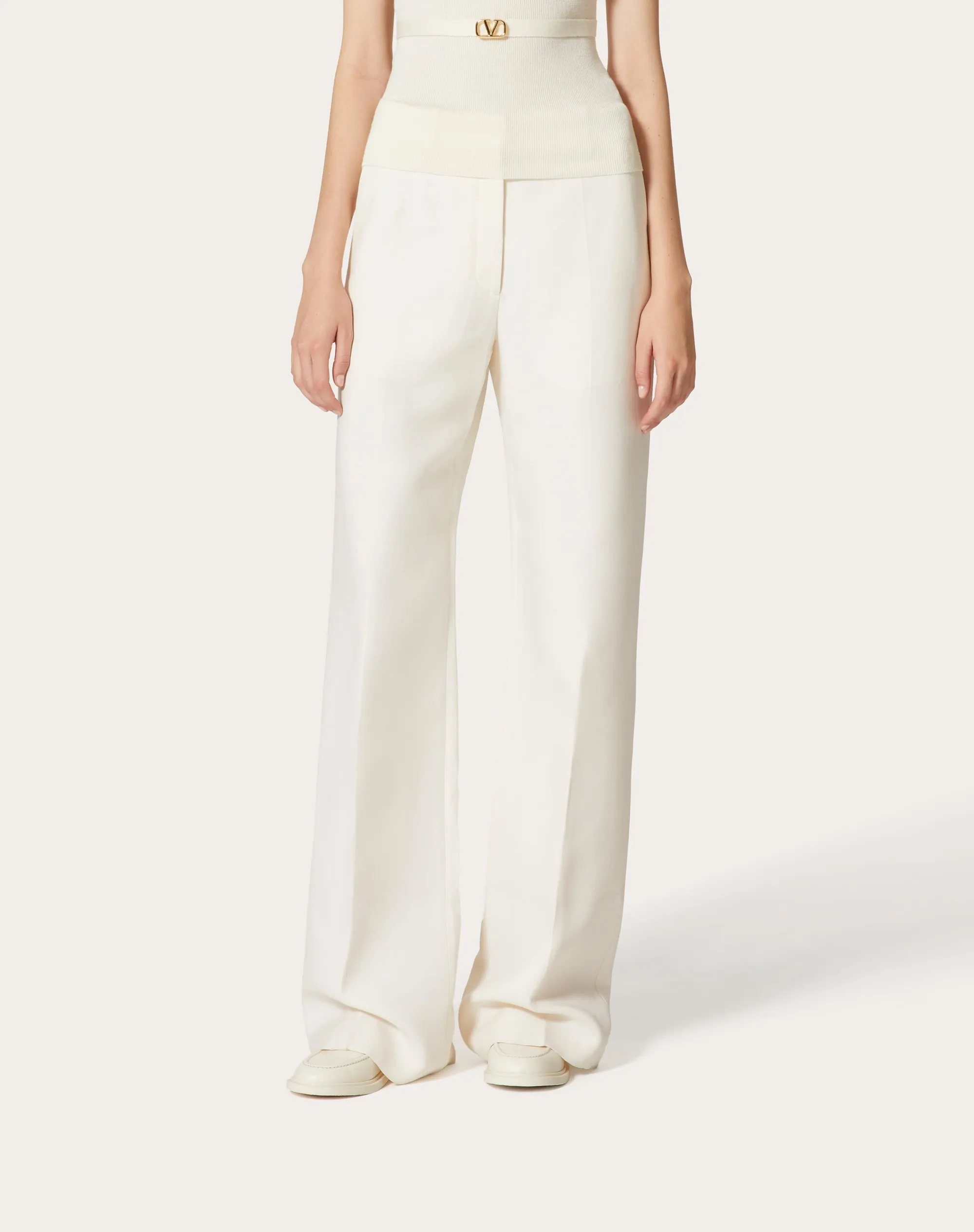 PANTALONI IN CREPE COUTURE