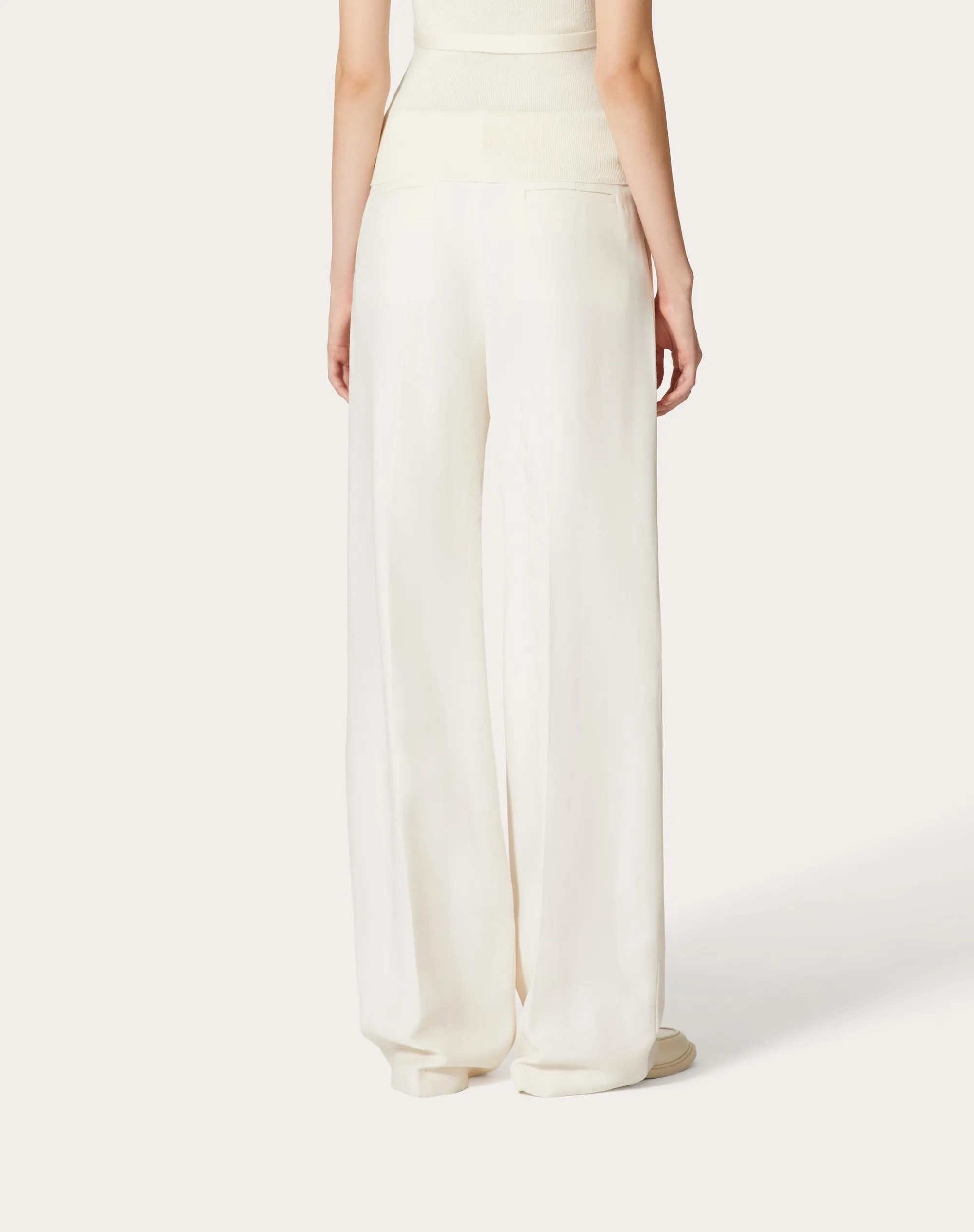 PANTALONI IN CREPE COUTURE