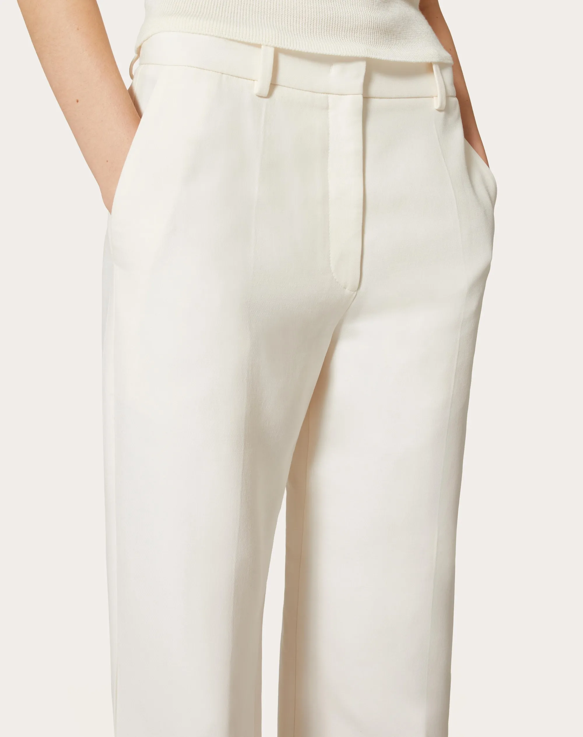 PANTALONI IN CREPE COUTURE