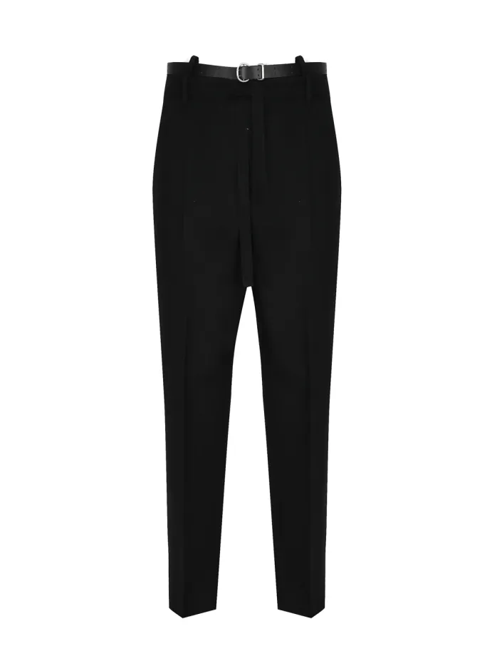 PANTALONI IN LANA CON CINTURA
