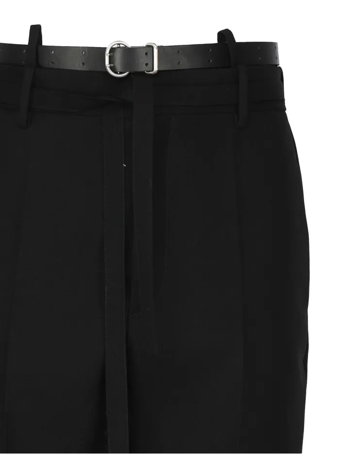 PANTALONI IN LANA CON CINTURA