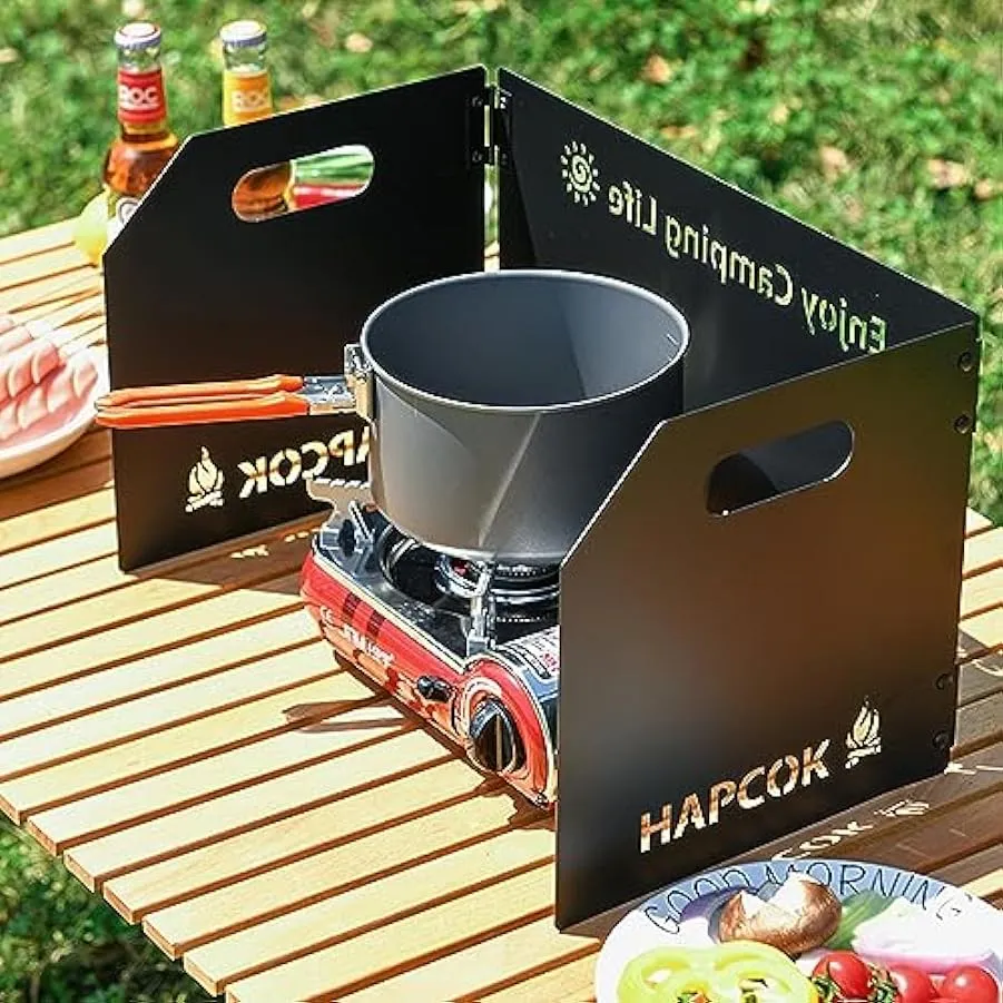 Parabrezza per stufa da campo,Parabrezza Parabrezza Pieghevole da Campeggio per Bruciatore Parabrezza – Parabrezza per bruciator