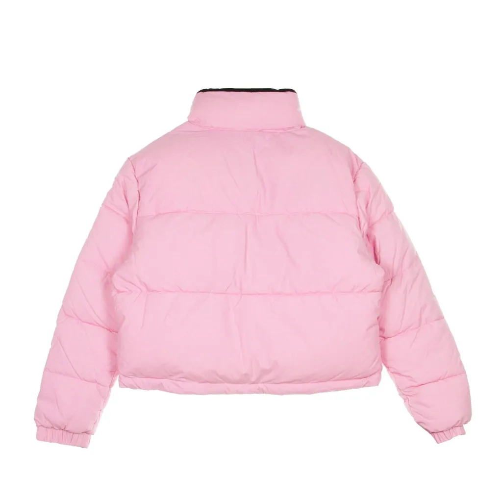 piumino corto donna retro reverse short puffer jacket PINK