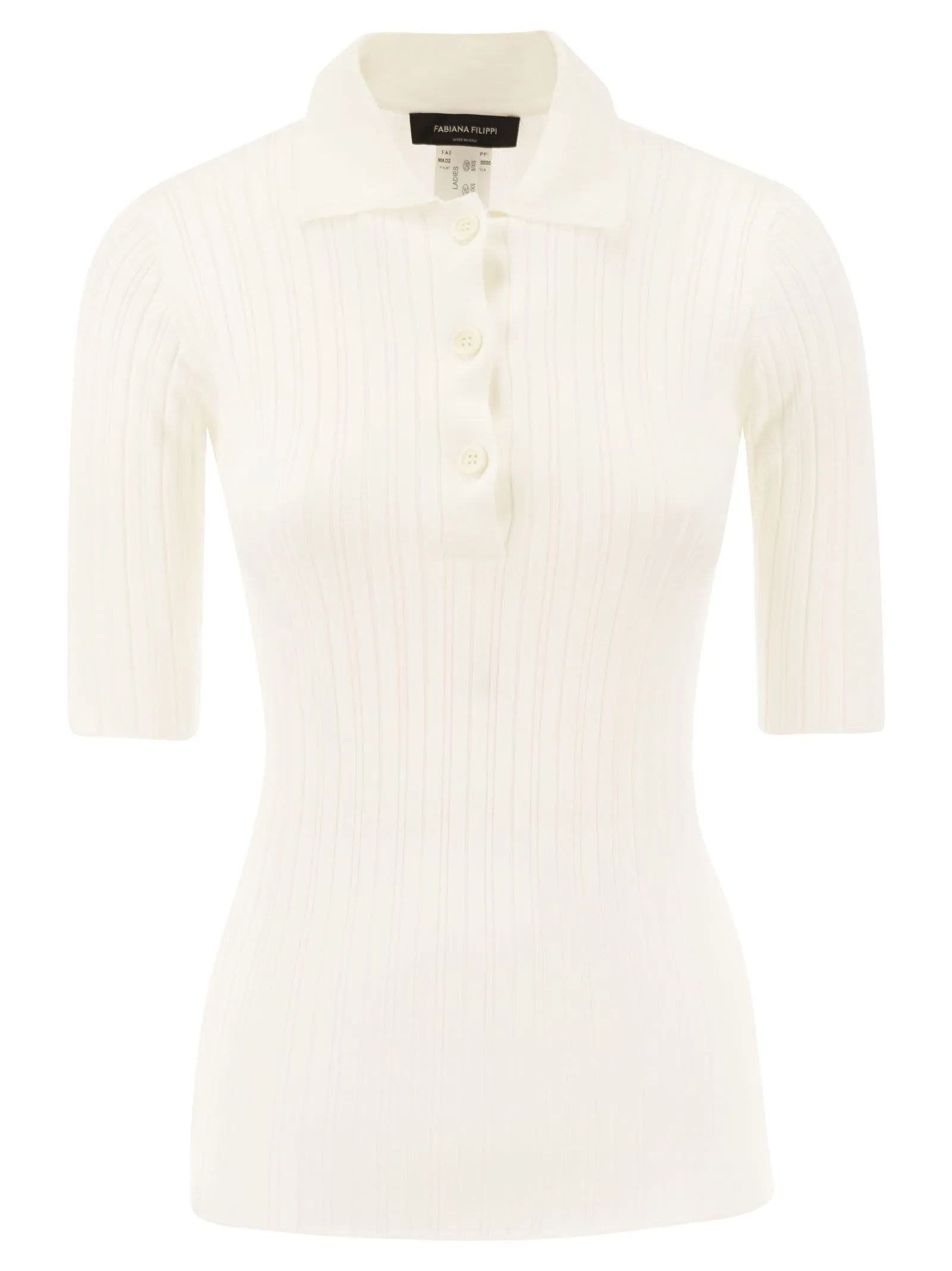 Polo in misto seta e cotone