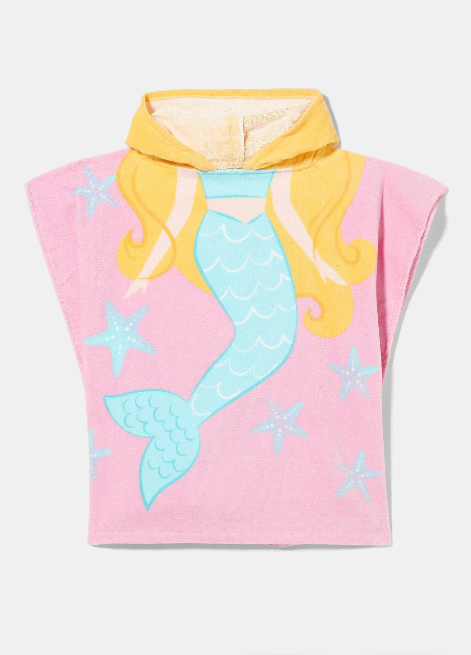 Poncho con cappuccio in spugna neonata