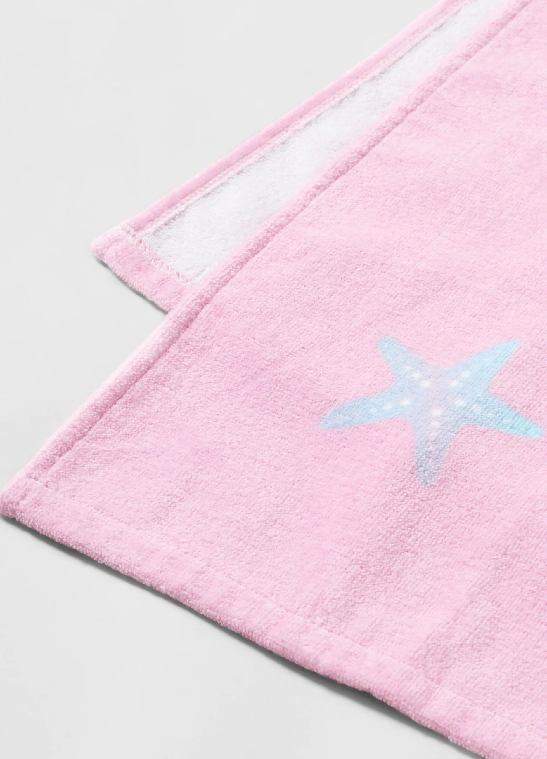 Poncho con cappuccio in spugna neonata