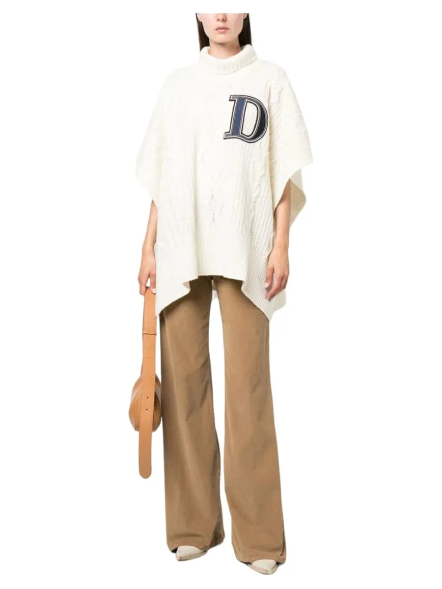 Poncho in lana over