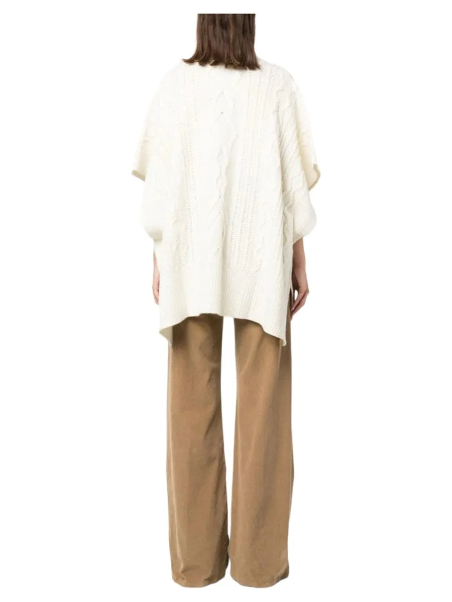 Poncho in lana over