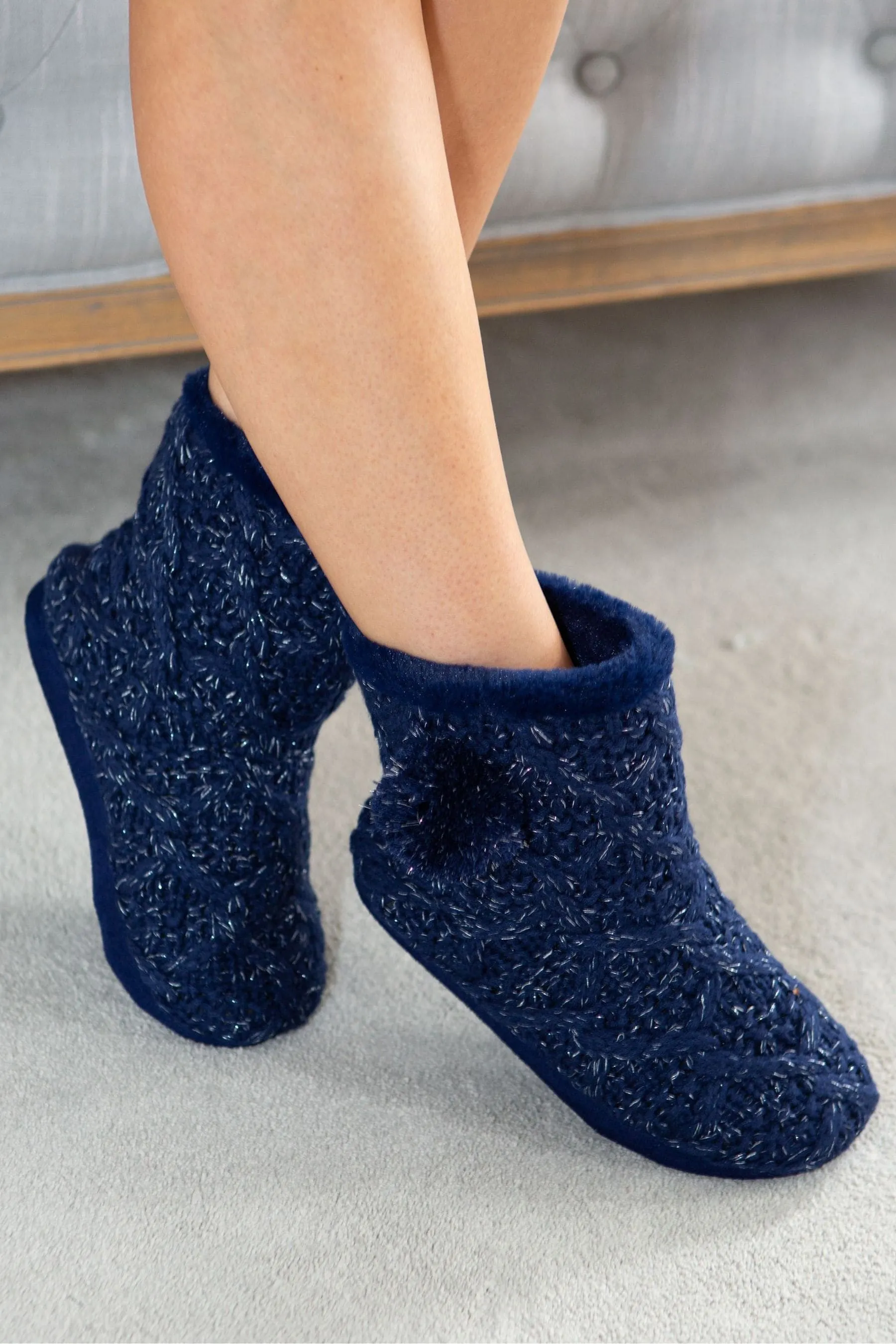 Pour Moi - Pantofole stivale foderate a trecce con fodera in pelliccia sintetica