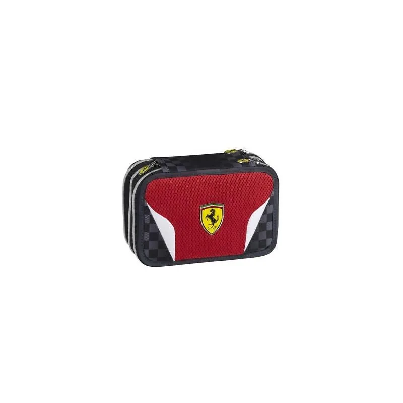 PROMO SCHOOL PACK FERRARI KIDS ZAINO ORGANIZZATO + ASTUCCIO 3 ZIP SCUOLA FRIXION/GIOTTO/TRATTO DA PANINI SCUOLA ITALY