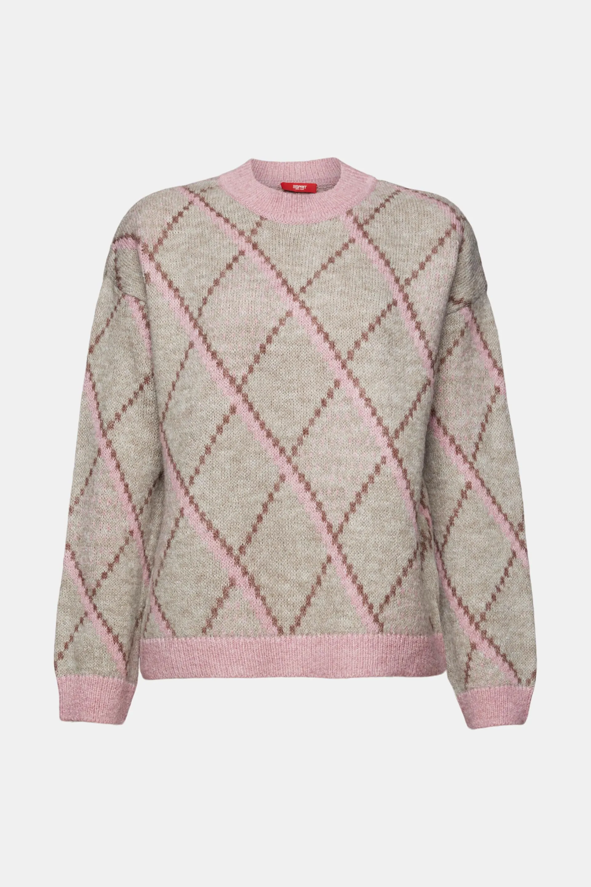 Pullover a quadri in misto lana