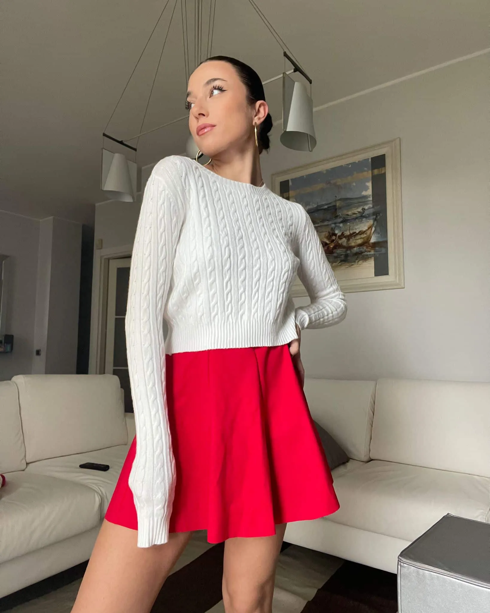 Pullover corto - Bianco