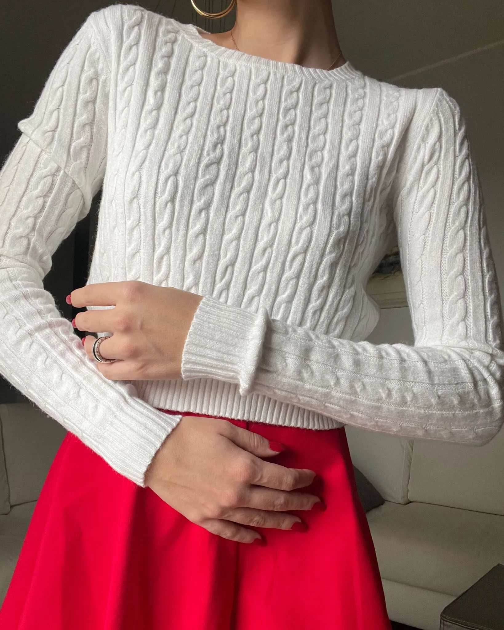 Pullover corto - Bianco