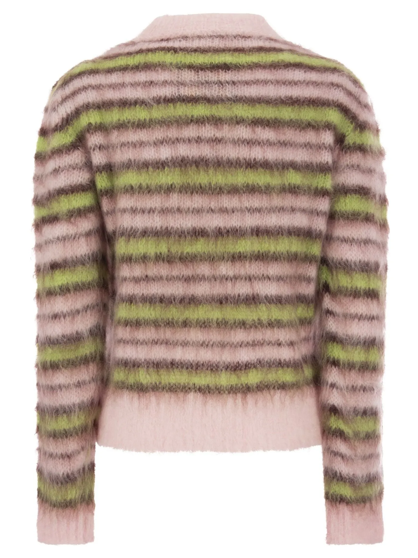 Pullover in mohair e lana a righe