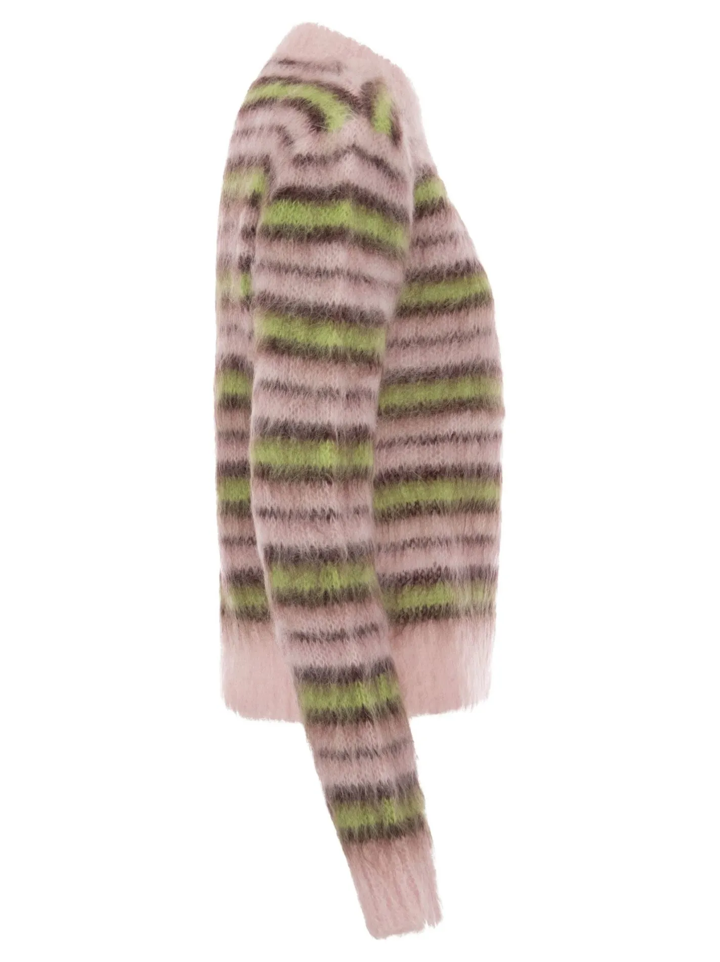 Pullover in mohair e lana a righe