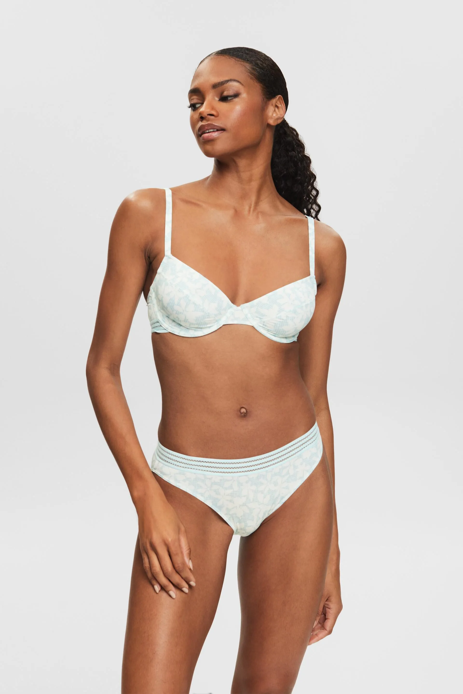 Reggiseno non imbottito, con stampa e ferretto